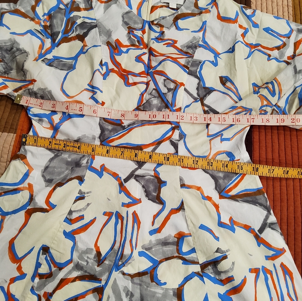 COS Printed Draped Sleeve Mini Dress Size 8 - Picture 13 of 15